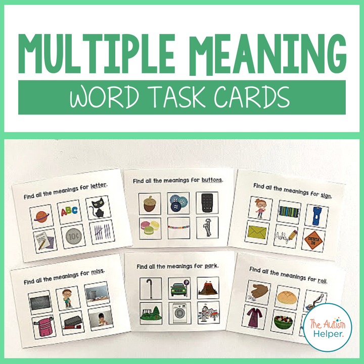Word Task Card Examples Task Cards – The Autism Helper