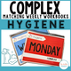 Complex Matching Weekly Workbooks Hygiene cover, an advanced hygiene-themed matching workbook for special education