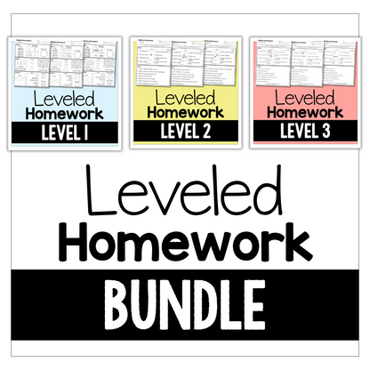 Leveled Homework BUNDLE