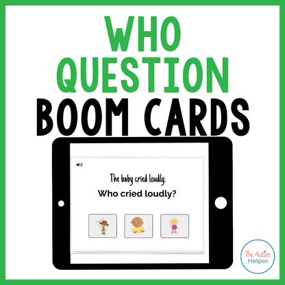 Who Question Interactive Boom Cards