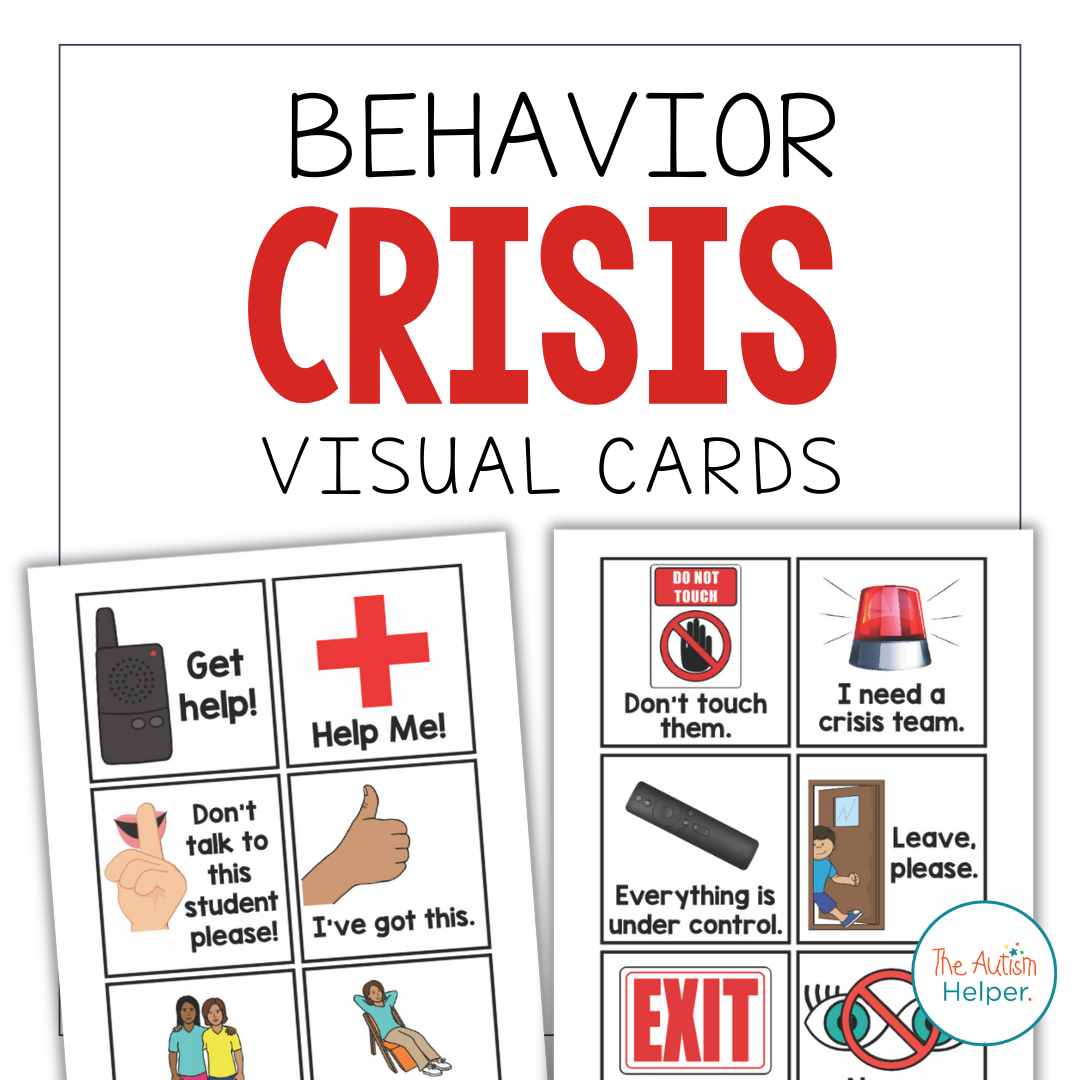 Problem Behavior Management Point Cards Behavior Crisis Visual Cards – The Autism Helper