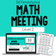 Differentiated Math Meeting Level 2.0 cover with counting and number activities for special education