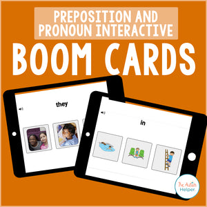 Preposition and Pronoun Interactive Boom Cards