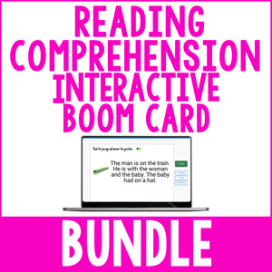 Reading Comprehension Interactive Boom Cards Bundle