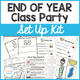 End of the Year Class Party Setup Kit: cover with countdown, Beach Cups, Sidewalk Paint, and coloring activity pages