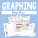Graphing Mega Pack cover with hands-on math resources
