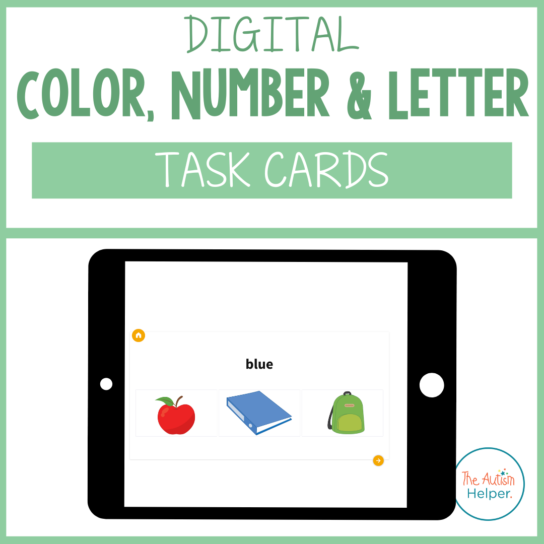 Colors, Numbers, & Letters Digital Task Cards