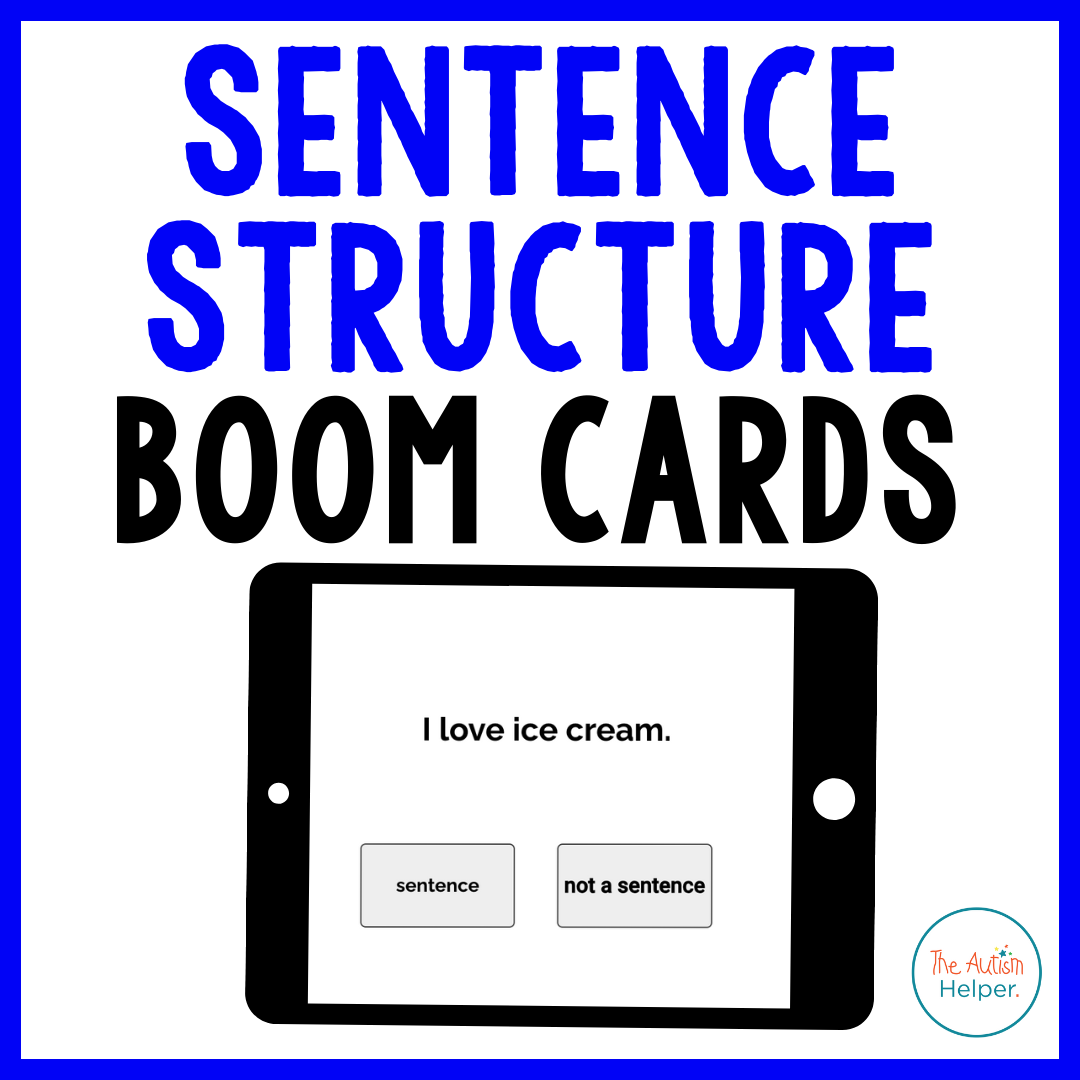 Sentence Structure Interactive Boom Cards