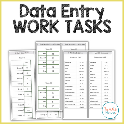 Data Entry Work Tasks