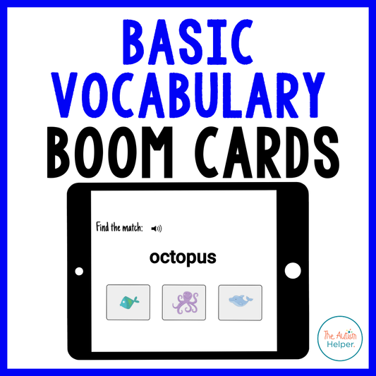 Basic Vocabulary Interactive Boom Cards