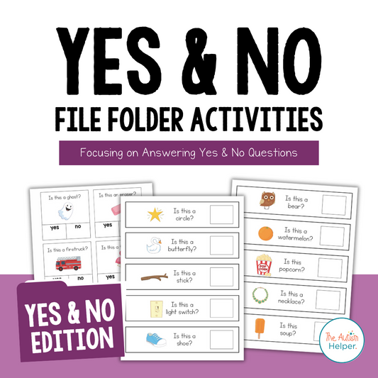 Yes and No File Folder Activities