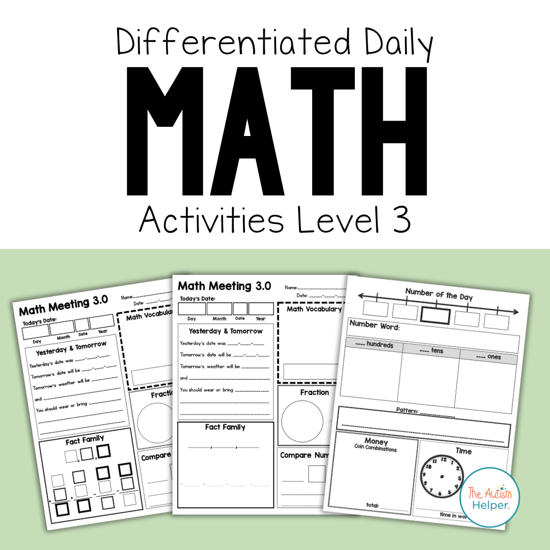 Differentiated Daily Math Activities Level 3