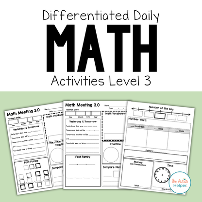 Differentiated Daily Math Activities Level 3