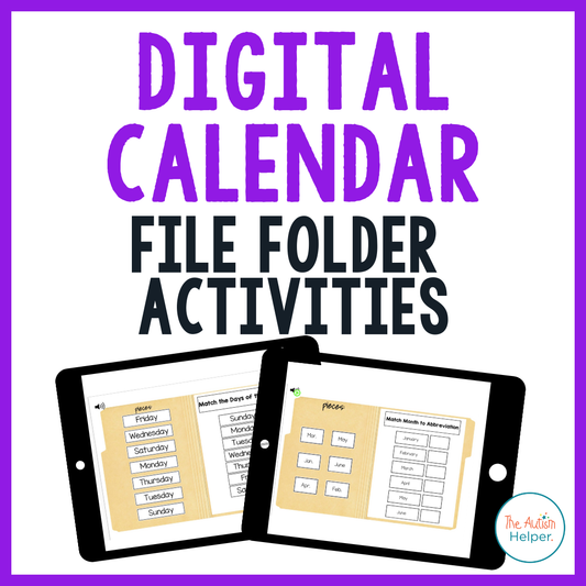 DIGITAL Calendar File Folder Activities