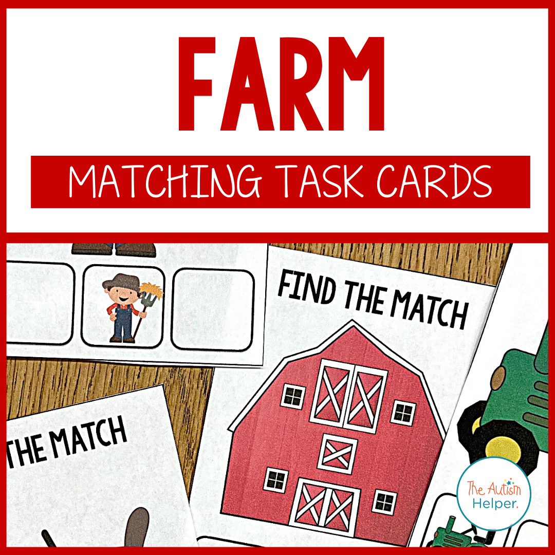 Farm Matching Task Cards