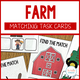 Farm Themed Errorless & Identical Matching Task Cards cover with farm picture choices