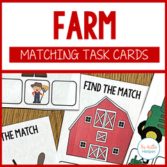 Farm Themed Errorless & Identical Matching Task Cards