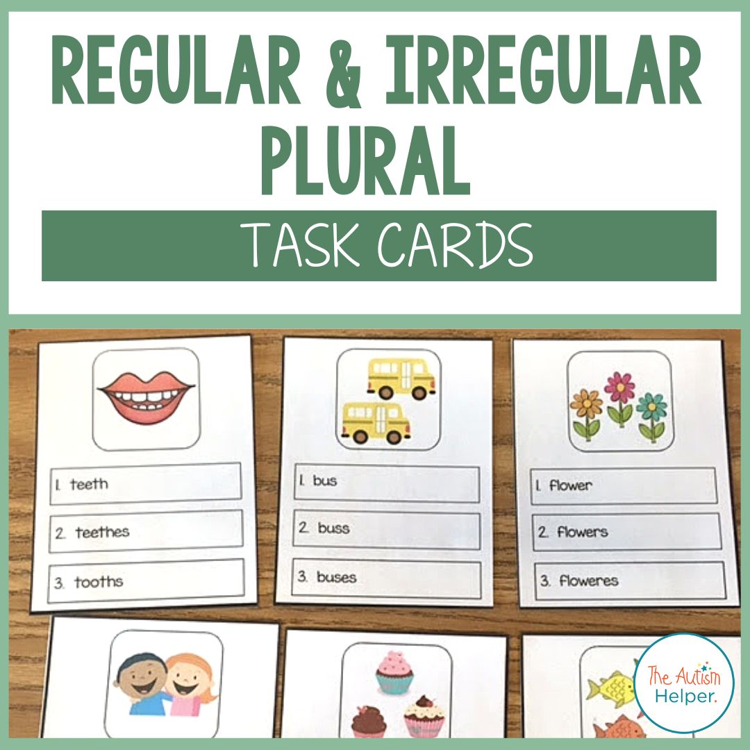 Regular & Irregular Plural Task Cards