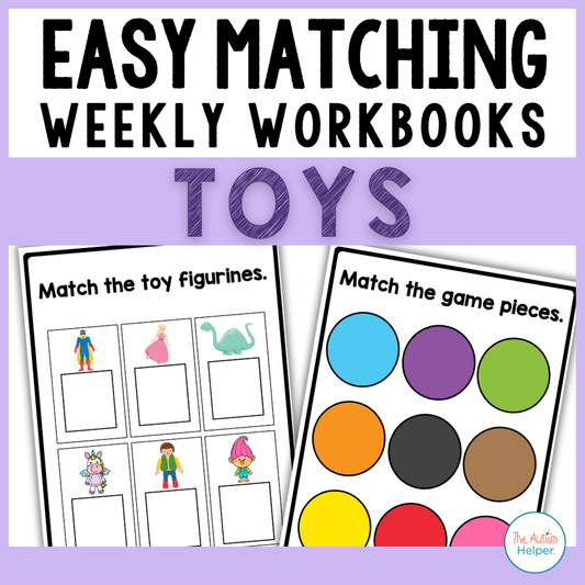 Easy Matching Weekly Workbooks - Toys Edition