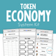 Token Economy System Kit cover with baseline data forms, earning and losing point rules, and reinforcer labels