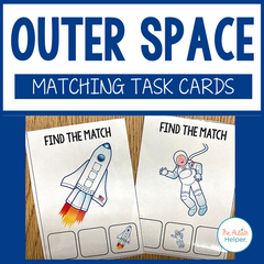 Outer Space Errorless & Identical Matching Task Cards