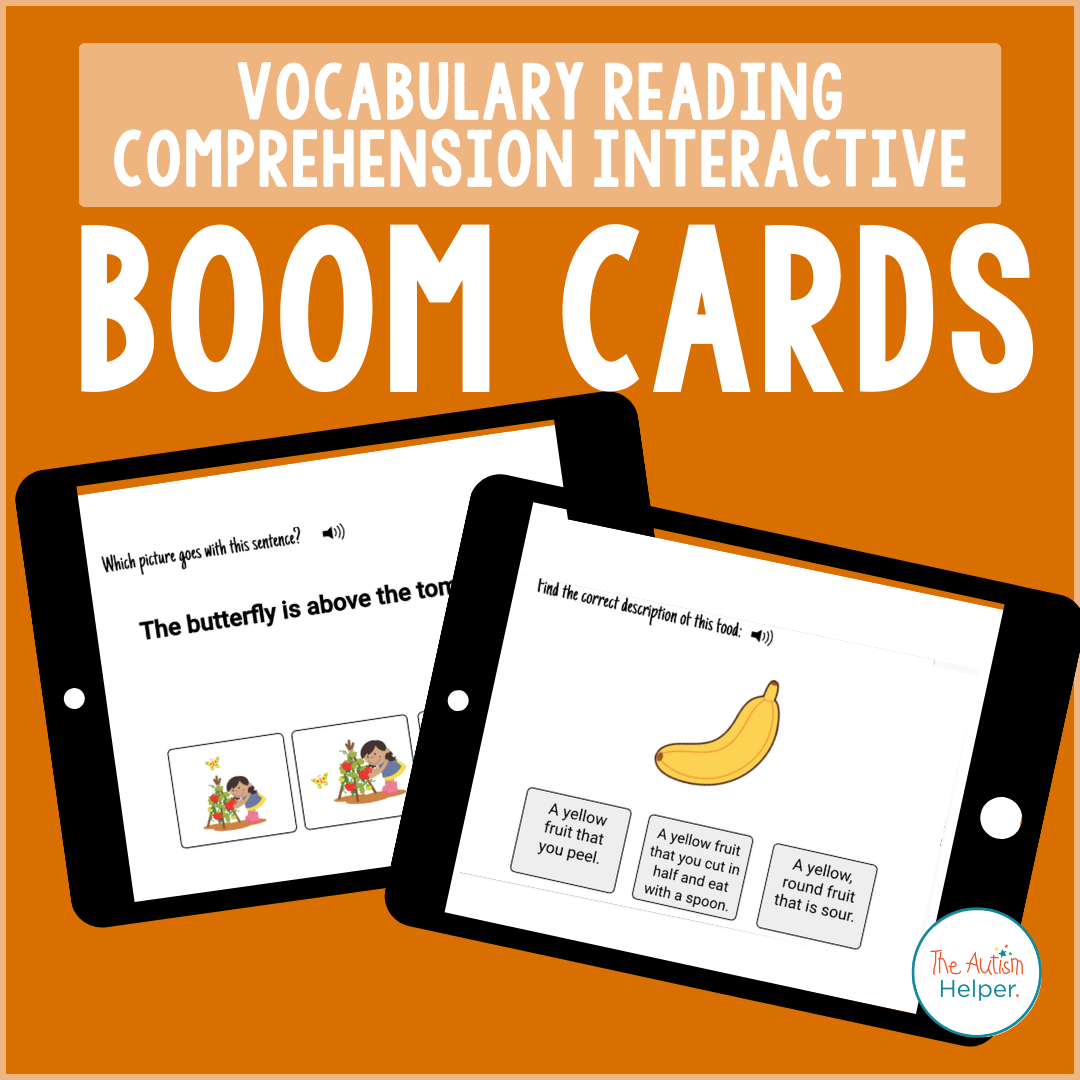 Vocabulary Reading Comprehension Interactive Boom Cards