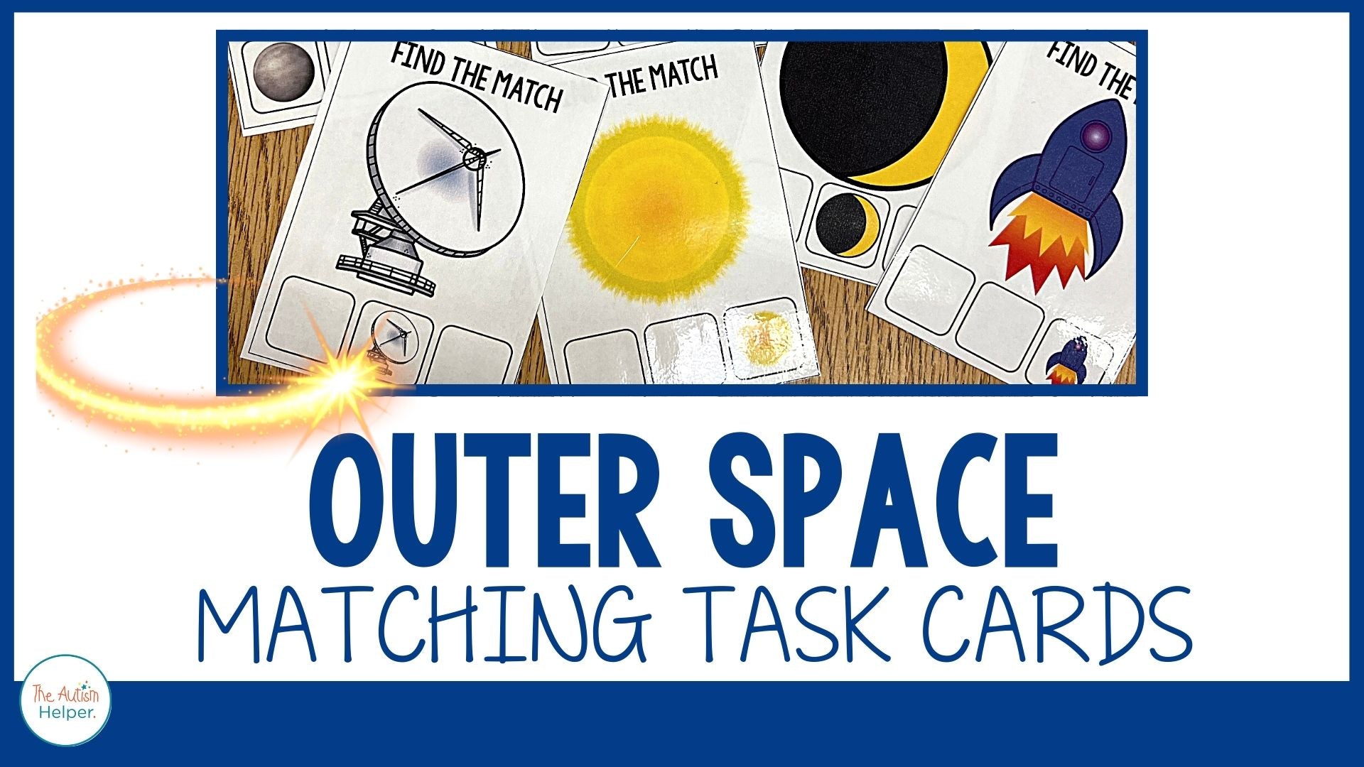 Identical Matching Errorless Outer Space Errorless & Identical Matching Task Cards – The Autism Helper