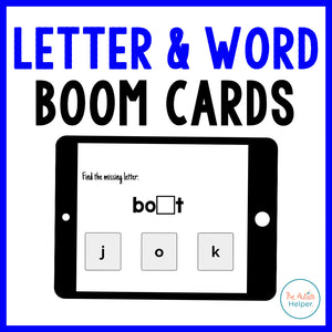 Letter and Word Interactive Boom Cards