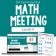 Differentiated Math Meeting Level 4.0 cover with multiplication and fraction activities for special education