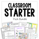 Classroom Starter Pack Bundle cover with special education schedules, setup checklists, and behavior visuals