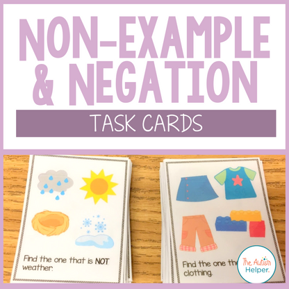 Non-Example and Negation Task Cards