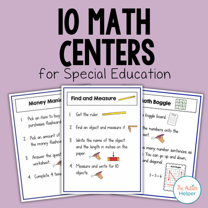 10 Math Centers for Special Education