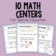 Math Centers for Special Education cover featuring visually supported activities