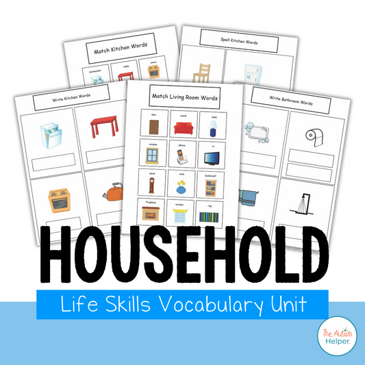 Household Life Skills Vocabulary Unit