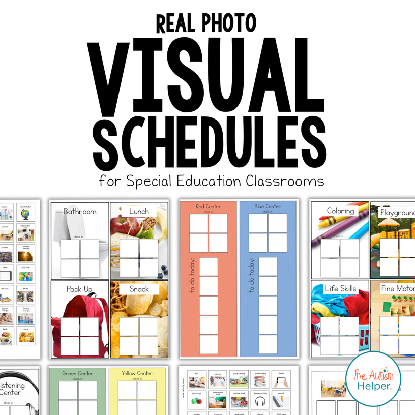 Visual Schedule Using File Folder Real Photo Visual Schedules for Special Education Classroom – The ...