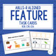 Feature cover with ABLLS-R task codes and sample task cards
