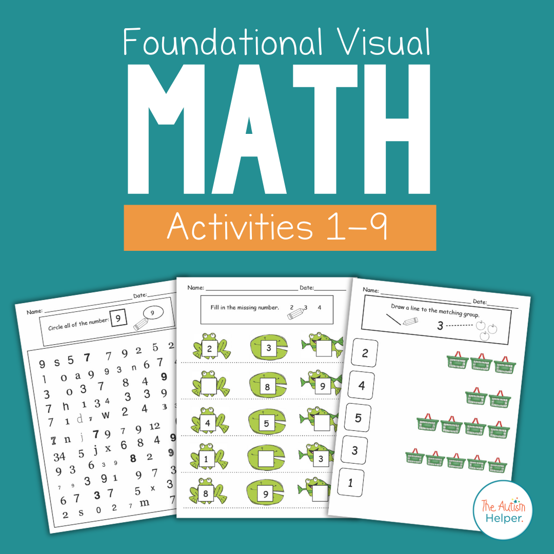 Autism Visual Card Math Foundational Visual Math Activities {Numbers 1-9} – The Autism Helper