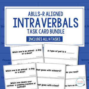 Intraverbals Task Card BUNDLE [ABLLS-R Aligned ALL H TASKS]