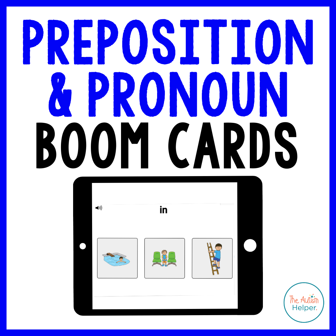 Preposition and Pronoun Interactive Boom Cards