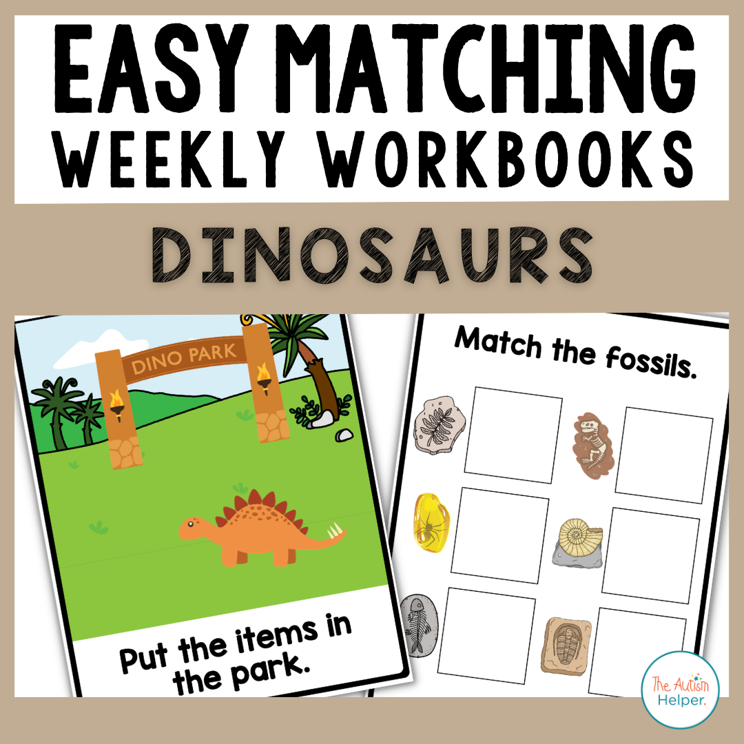 Easy Matching Weekly Workbooks - Dinosaur Edition