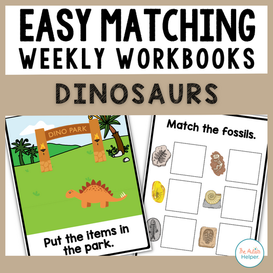 Easy Matching Weekly Workbooks - Dinosaur Edition