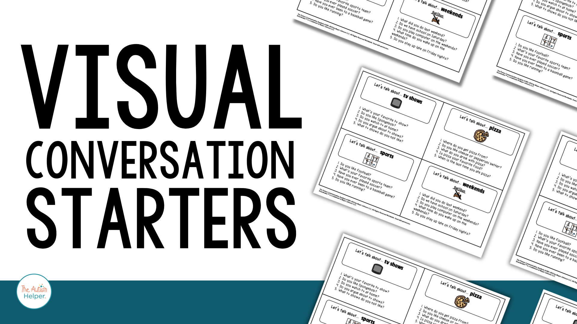 Visual Conversation Starters (with Visual Choices) – The Autism Helper