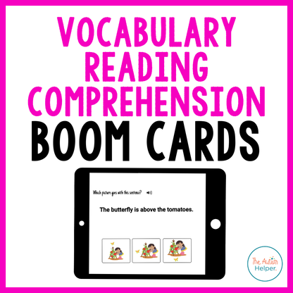 Vocabulary Reading Comprehension Interactive Boom Cards