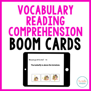 Vocabulary Reading Comprehension Interactive Boom Cards