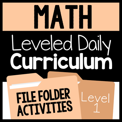 Level 1 Math Leveled Daily Curriculum FILE FOLDER ACTIVITIES