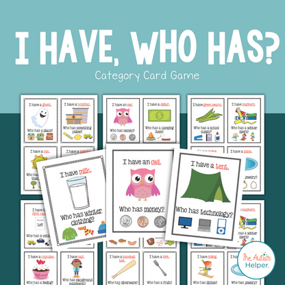 I Have, Who Has? Category Card Game