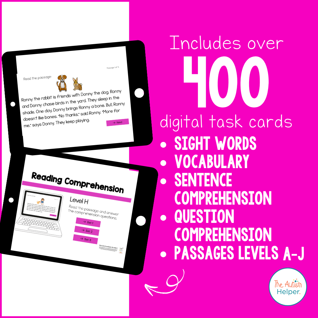 Reading Comprehension Digital Task Card Bundle