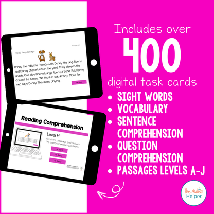 Reading Comprehension Digital Task Card Bundle
