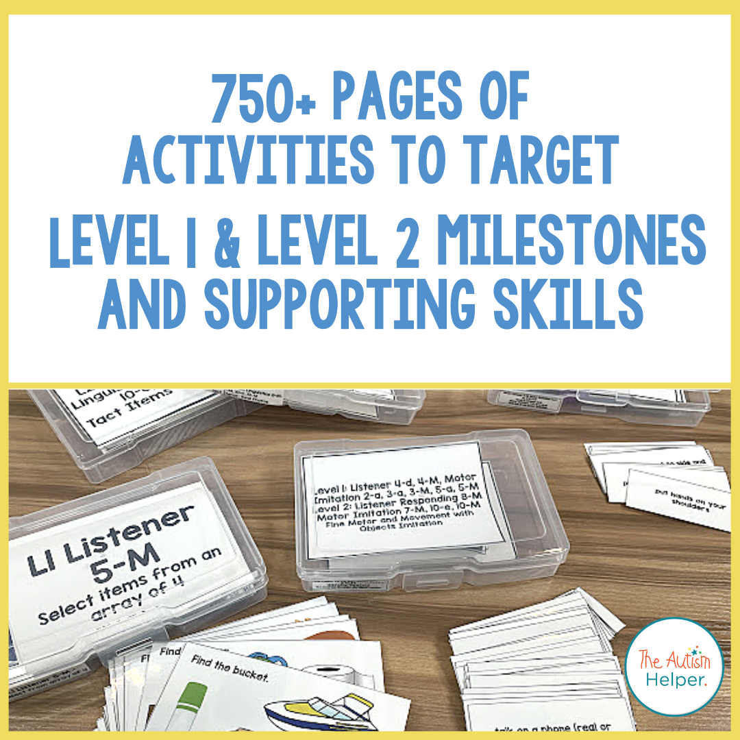 VB-MAPP Task Cards {LEVEL 1 AND 2 BUNDLE} – The Autism Helper