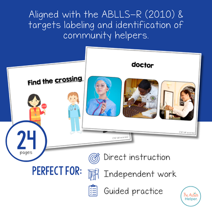 Community Helper Task Cards [ABLLS-R Aligned C42, G31]